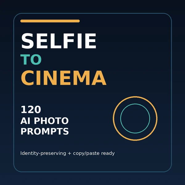 SELFIE TO CINEMA — 120 Identity-Preserving AI Photo Prompts